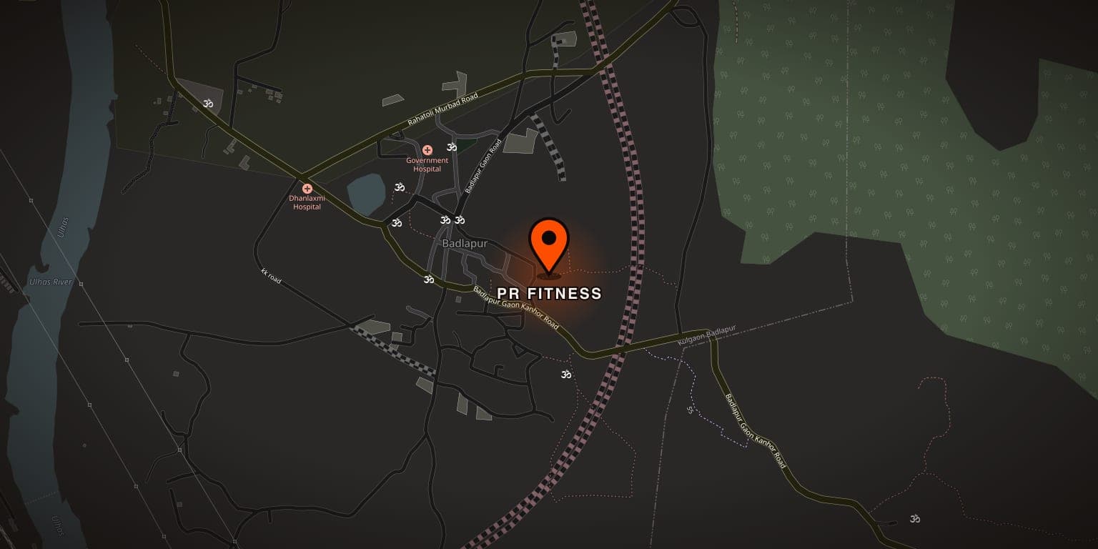 Map showing PR Fitness on Katrap Road, Badlapur East